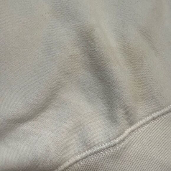 Vintage Lands End White Sweatshirt Graphic Novelty Motorcycle Dog Large - Picture 6 of 7